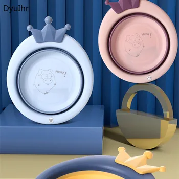 DyuIhr домакински сладък cartoony силикон сгъваема мивка за баня детска Сгъваема телескопична мивка и аксесоари за баня