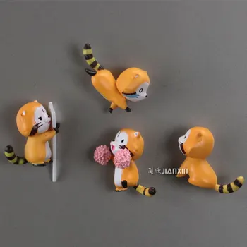 Триизмерен анимационен филм моделиране на животни малък миеща мечка животни магнит за хладилник магнитни стикери