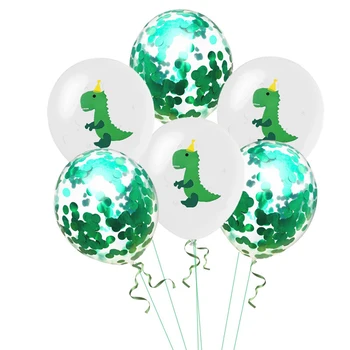 50 БР. Балони за Годишнината на Динозавър 1 Година Рожден Ден Украси Хавайски Парти Декор на Масата Детски Душ Момче Топки Декор