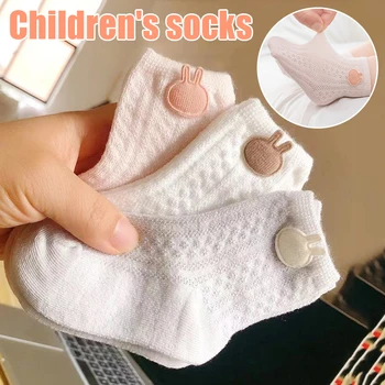 Нови Сладък Меки Памучни Чорапи От Фина Мрежа За Бебета, Дишащи Детски Закрит Летни Чорапи За Деца
