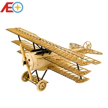 Направи си сам Комплект за строителството от дървен материал, Строителни Играчка, подарък за Коледа, Статични модели на Fokker DRI 1:18 X11