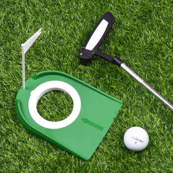 Голф зелена тренировочная стика за голф подвижна вътрешна стика за голф учебни помагала за голф