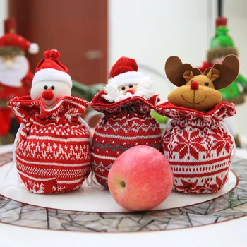 Коледна Украса Чанта За Шоколадови Бонбони, Кукла Подарък Чанта Коледа, Снежен Човек, Дядо Лосове Мечка Ябълкова Чанта Нова Година Коледна Украса 2022