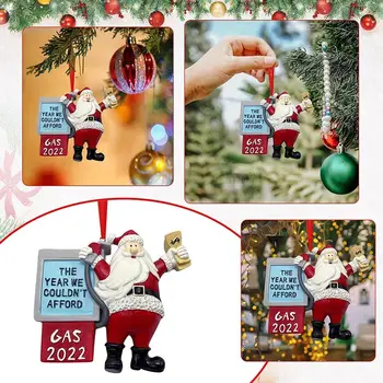 Мини Коледна украса, Дядо Коледа в годината, когато не можехме да си позволим Газ 2022 Коледна елха Подвесное подвесное украса