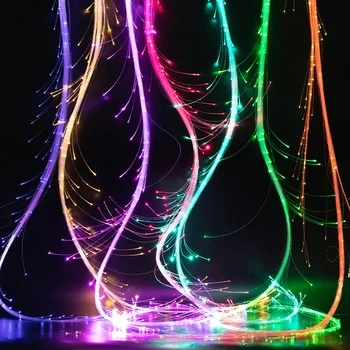 Диско Танц Събирам Вечерни Led Оптични Танцови Хлысты Акумулаторна батерия Светлинен събирам играчка С Искрящимся поток Светва 360 ° Завъртане на Рейв EDM