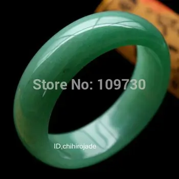 001501 Сертифициран 100% Натурален гривна от зелен нефрит 58-62 мм 