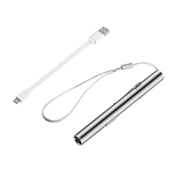 Удобна Дръжка с Подсветка, USB Акумулаторна Мини-Фенерче, за да се Грижи за Болни Led Фенерче + Скоба от неръждаема Стомана Качествен и професионален
