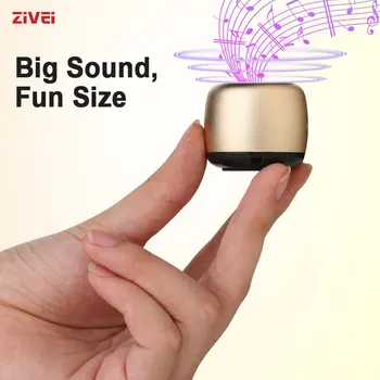 ZIVEI Мини Преносим Bluetooth Метален Говорител на открито с Микрофон USB Порт за Мобилен Телефон Класически Говорител на ваучър за подарък на Дистанционно Управление