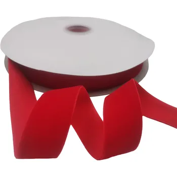 25 mm X 25 ярда Найлон Червено Кадифе Лента с Една Границите на ваучър за подарък на Букет от Ръчно изработени Опаковки, Украса за Дома Партита, Коледа