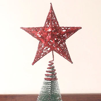 Звездата На Сверкающая Коледно Дърво Topper Выдалбливают Коледен Декор Вечерни Аксесоари Коледно Дърво Украса 2022