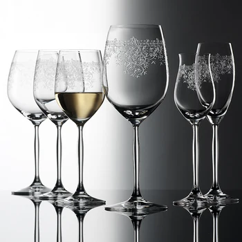 Творчески Резбовани цветя Кристален стъклена чаша вино чаша чаша вино, чаши за шампанско, вино, чаша Бар Хотел парти сватба на Съдове за Напитки