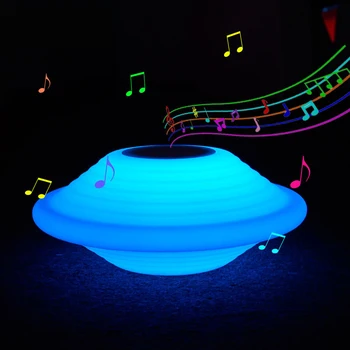 Акумулаторна батерия led лека нощ НЛО bluetooth високоговорител RGB 16 Цвята дистанционно управление тенис на бар начална музика ресторант декоративна лампа