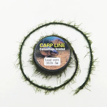 Реалистичен 5 м Трева Carp риболов линия Метод на Подаване на Косата Модула Шаран Spit Мек Кука За Шаран Груб Такъми, Риболовни Аксесоари