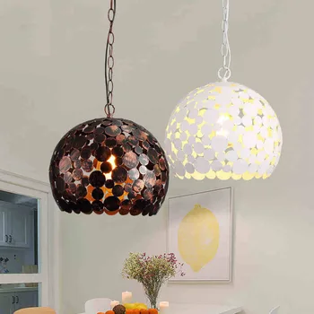 скандинавски iron стъклена топка led лампа полилей тавана дизайнерска лампа кухненски полилей luzes de teto декорация на всекидневна
