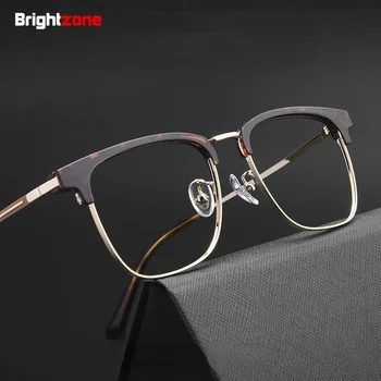 Отлично Качество на Ультралегкий Чист ПР B Titanium Gafas Ретро Вежди Мъжки Бизнес Квадратни Очила на Очите и Рамки За Очи-Optik Gozluk