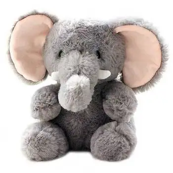 около 26 см прекрасен cartoony плюшен слон играчка сив слон мека кукла е детска играчка, Коледен подарък s2589