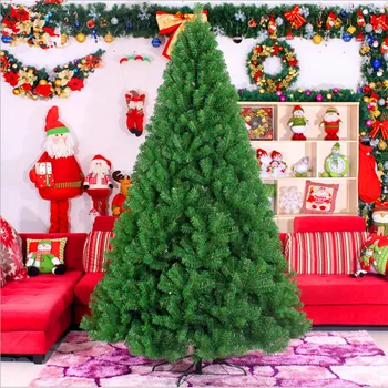 Материал за защита на околната среда PVC-голямата Коледна елха 3,0 m, 4,0 m зелена висококачествена Коледна елха с криптиране