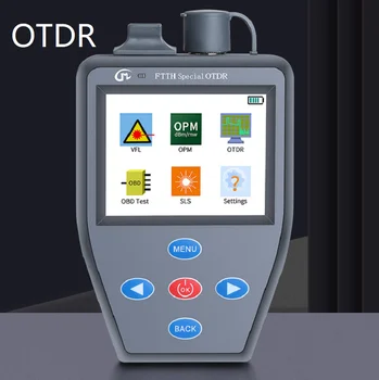 миниый OTDR 5in1 с оптично електромера VFL Стабилен Източник на Светлина Мултифункционален Влакна За Отстраняване на проблеми Активно Измервателна Влакна