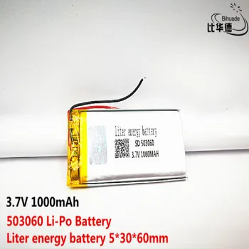 10 бр. Литра енергиен батерия Добро качество 3,7 В, 1000 mah, 503060 Полимерна литиево-йонна/Литиево-йонна батерия за ИГРАЧКИ, POWER BANK, GPS, mp3, mp4