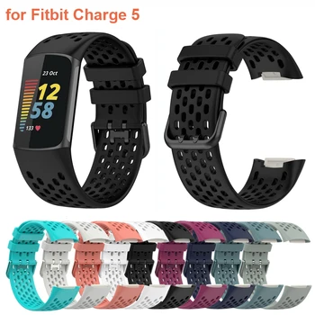 за спортен аксесоар Fitbit Charge 5 Каишка, Водоустойчив Силикон Взаимозаменяеми Каишка за часовник за фитнес Fitbit Charge 5