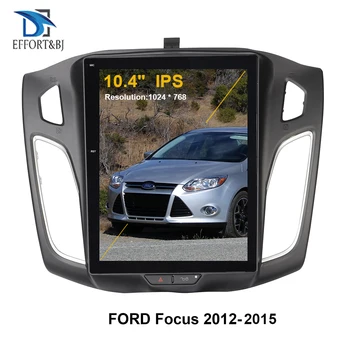 Android Авто Радио Стерео Tesla Стил Вертикален Екран за Ford Focus 2012-2015 Автомобилен Gps Навигация с Bluetooth, WiFi-Рефлексен Линк