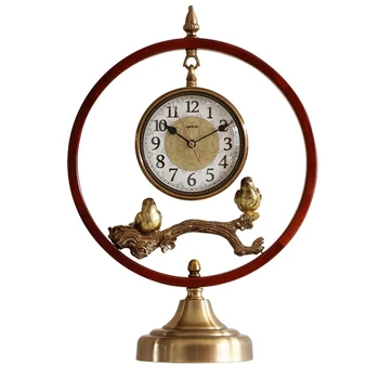 Творчески маятниковые часовници са в голям хол от новите настолни часа в китайски стил, прости декоративни художествени часовници за домашно сядане