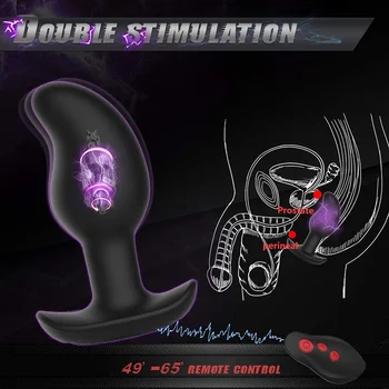 Нов Електрически Шок Анален Вибратор Масажор На Простатата Стимулант 8 Режима На Вибрация Стимулиране На Анален Накрайник Вибриращи Секс Играчки За Мъже