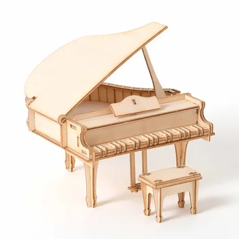 Модел Пиано 3D Дървена Пъзел Офис Украса на Дома Масата е Ръчна Модел на Любов, Подаръци За Рожден Ден на Строителни Комплекти