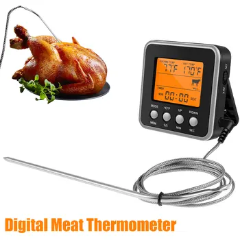 Цифров Термометър за Месо Хранително-вкусовата Термометър с Подсветка Преносим Термометър за Приготвяне на барбекю На Батерии За Готвене на Месо