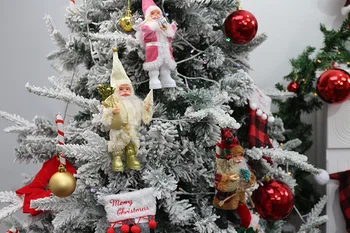 Коледа Дядо Коледа Кукла Коледно Дърво Окачване Весел Коледен Декор За Дома Детски Подаръци Натальный Ноел Украшение 2022 Честита Нова Година