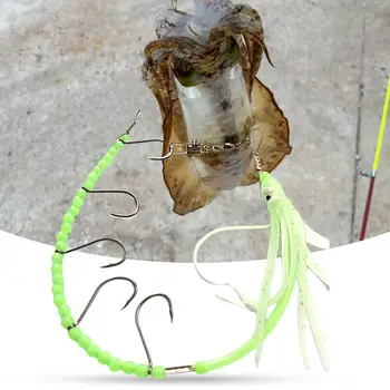 Удобна Кука за Калмари Здрав Светещи в Тъмното Тропически Опашката Сайра Риболов Кука за Октопод ABS Кука за Калмари за употреба на Открито