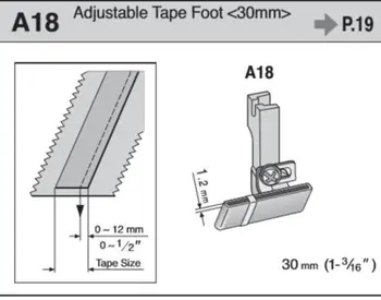 SUISEI A18 Регулируема лента за крака 30 мм 1/3/16 ЗА CONSEW JUKI SEIKO SINGER SIRUBA