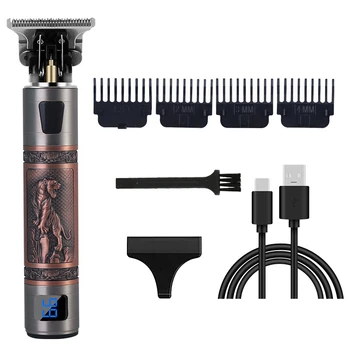Професионални Машинки За Подстригване, Мъжки, Електрически Тример За Коса и Брада, Дигитален Дисплей, Акумулаторна Безжична Подстригване на Косата