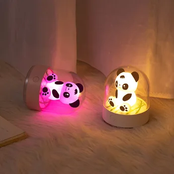 USB Зареждане Многофункционален Творчески Мечка Аромат лека нощ сладко Сладко Мил домашен Любимец Нощно Спане Лампа Цветна Атмосферни Лампа