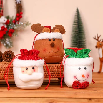 С Коледа Чанта Бонбони Дядо Подарък Чанта Снежинка Чанта От Съвсем Малък Коледна Украса За Дома Нова Година 2023 Подаръци Ноел