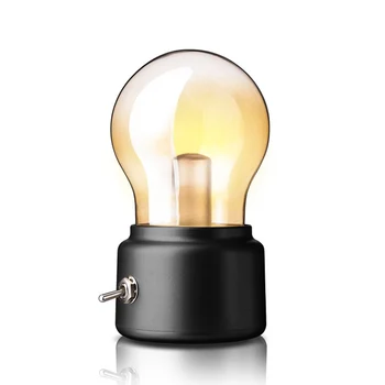 Креативна Ретро Акумулаторна Лампа Лампа Usb Вградена Акумулаторна батерия Празничен Подарък На Поръчка Крушка лека нощ