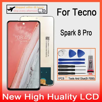Оригинален За Tecno Spark 8 Pro KG8 LCD сензорен Дисплей, Дигитайзер, Смяна на LCD дисплей, С Рамка