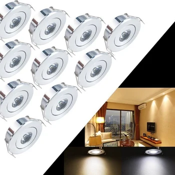 moonlux 10шт 1 Watt LED-Вградени Малък Шкаф Кухненски Хирургична Лампа, Комплект за монтаж на таван Осветителни Тела