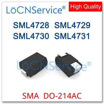LoCNService 200ШТ 1800ШТ SML4728 SML4729 SML4730 SML4731 DO-214AC Високо качество на ГСМ SMA SMD