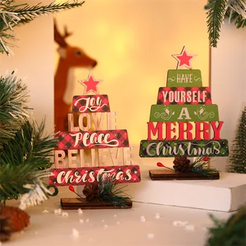 ГОРЕЩА САМ Дървена Коледно Дърво с Английски Букви Образователен Подарък за монтаж на стена Подвесное Украса за Децата
