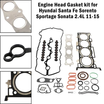 Комплект Гарнитури на главата на двигателя Topteng за Hyundai Santa Fe Sorento Sportage Sonata 2.4 L 11-15
