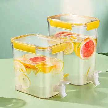 3,5 Л 4,5 Л Студена Чайник с Голям Капацитет на Многоцелеви ПАТ Кран Дизайн Кана За Лимонада за Кухни 