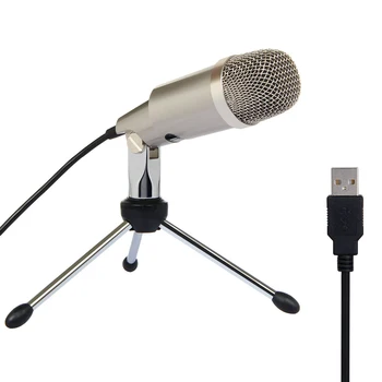 AK-2 Универсален Микрофон за запис на звук с Държач за PC и Лаптоп