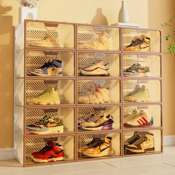 Пластмасови Компактни Обувные Шкафове Тесен Зала Модулни Организаторите За Обувки Рафтове За Съхранение на Chaussure Мебели За Дома T50XG