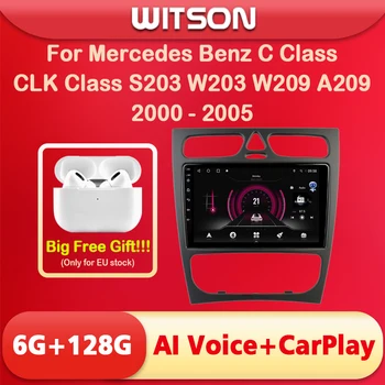WITSON Android 11 AI ГЛАСОВО Автомобилното радио за Mercedes Benz C Class CLK Class S203 W203 W209 A209 2000-2005 Carplay Navi