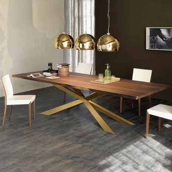Луксозни мраморни маси и столове, съчетани с модерен минималистичен малко квартирным квадратна минималистичен маса за хранене