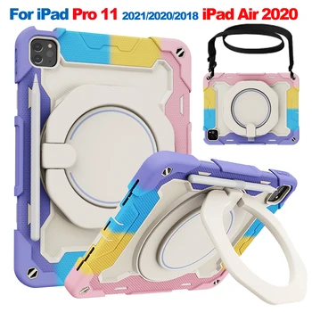 За iPad Pro 11 2021 Air 4 10,9 инчов Калъф За iPad 5 Air 2022 Сверхпрочный Калъф С Въртене на 360 ° устойчив на удари Детски Силиконов Калъф За таблет