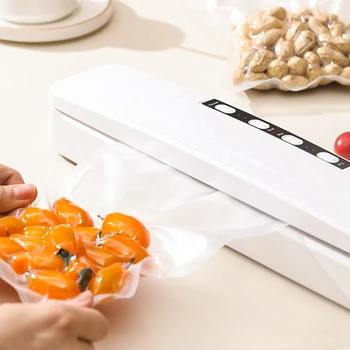 Домашен Автоматични Теглилки Вакуум Пакетираща Машина За сухо и Влажно Запечатване Съхранение на Хранителни Продукти Включва в себе си 10 Херметически затворени пакети US Plug