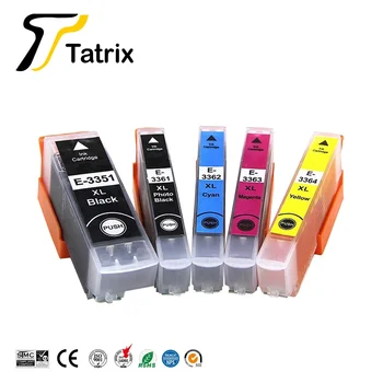 Съвместим с Tatrix за EPSON 33XL T3351 Мастило касета за принтер Expression Premium XP 530 630 640 635 645 830 900