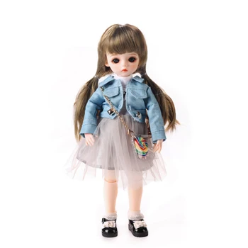 Куклата 30 см 6 Точки BJD Съвместно Обличане Промяна Грим Кукла Принцеса Играчка за Подарък
